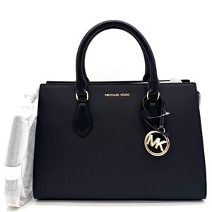 Michael Kors Sheila Medium Satchel Bag & Large Continental Wallet Wristlet Black